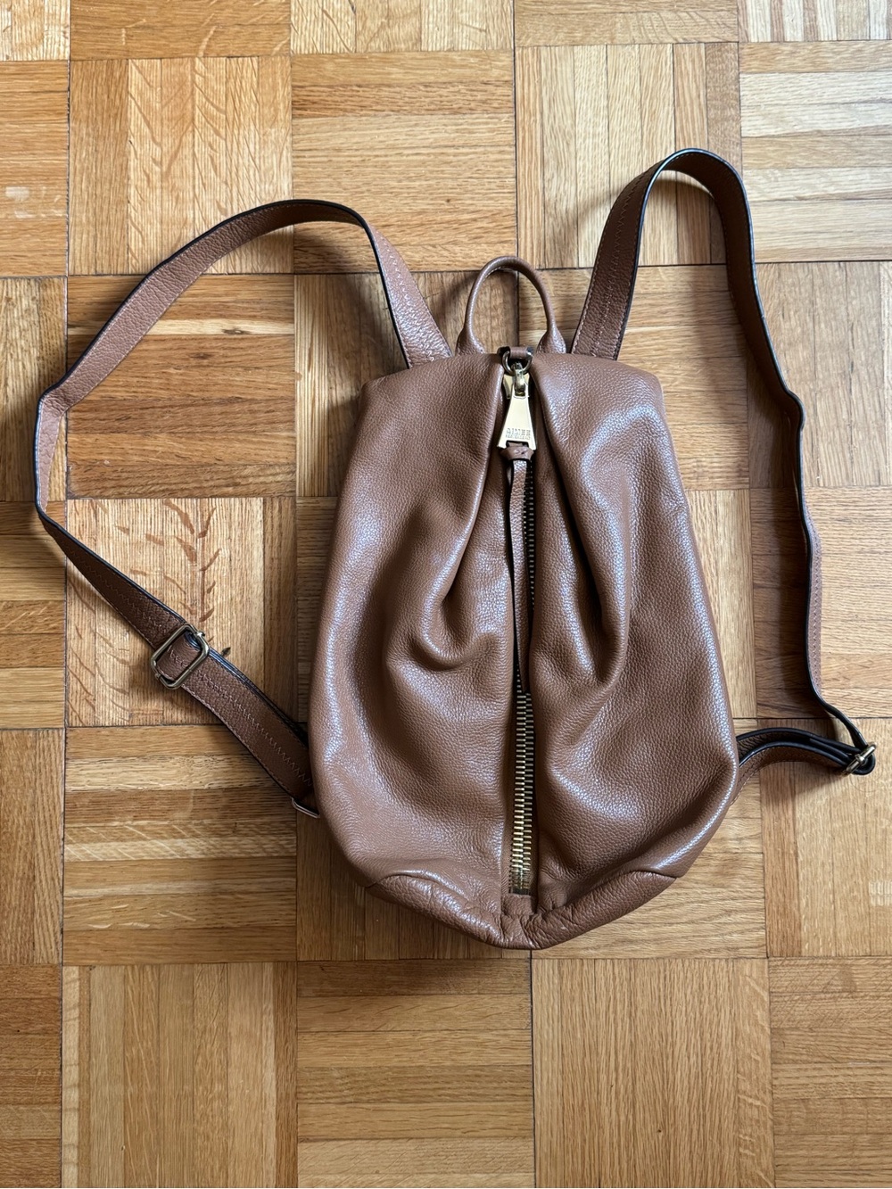 Aimee Kestenberg Brown Pebbled Leather Backpack